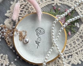 Poppy Birth Flower Jewellery Tray, August birthday gift for coworker, August  Birth Month Flower for sister