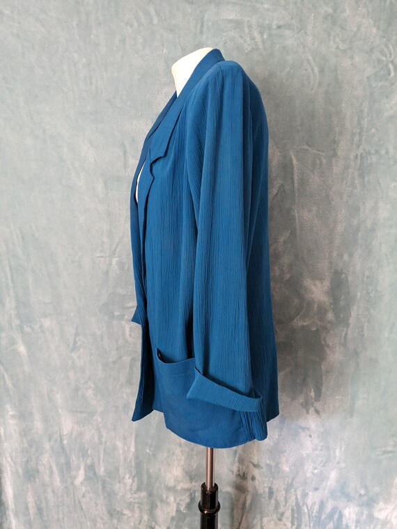 Mid Size / Bust / Vintage Blue Light Summer Cuffe… - image 4
