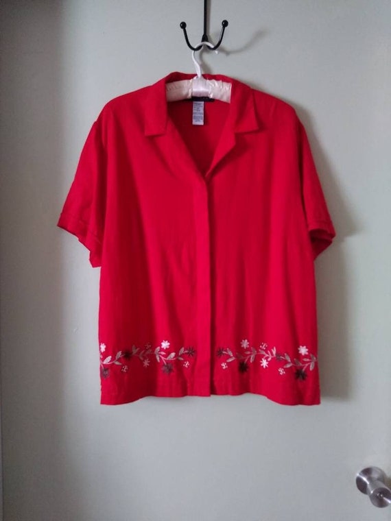 embroidered linen blouse by - Gem