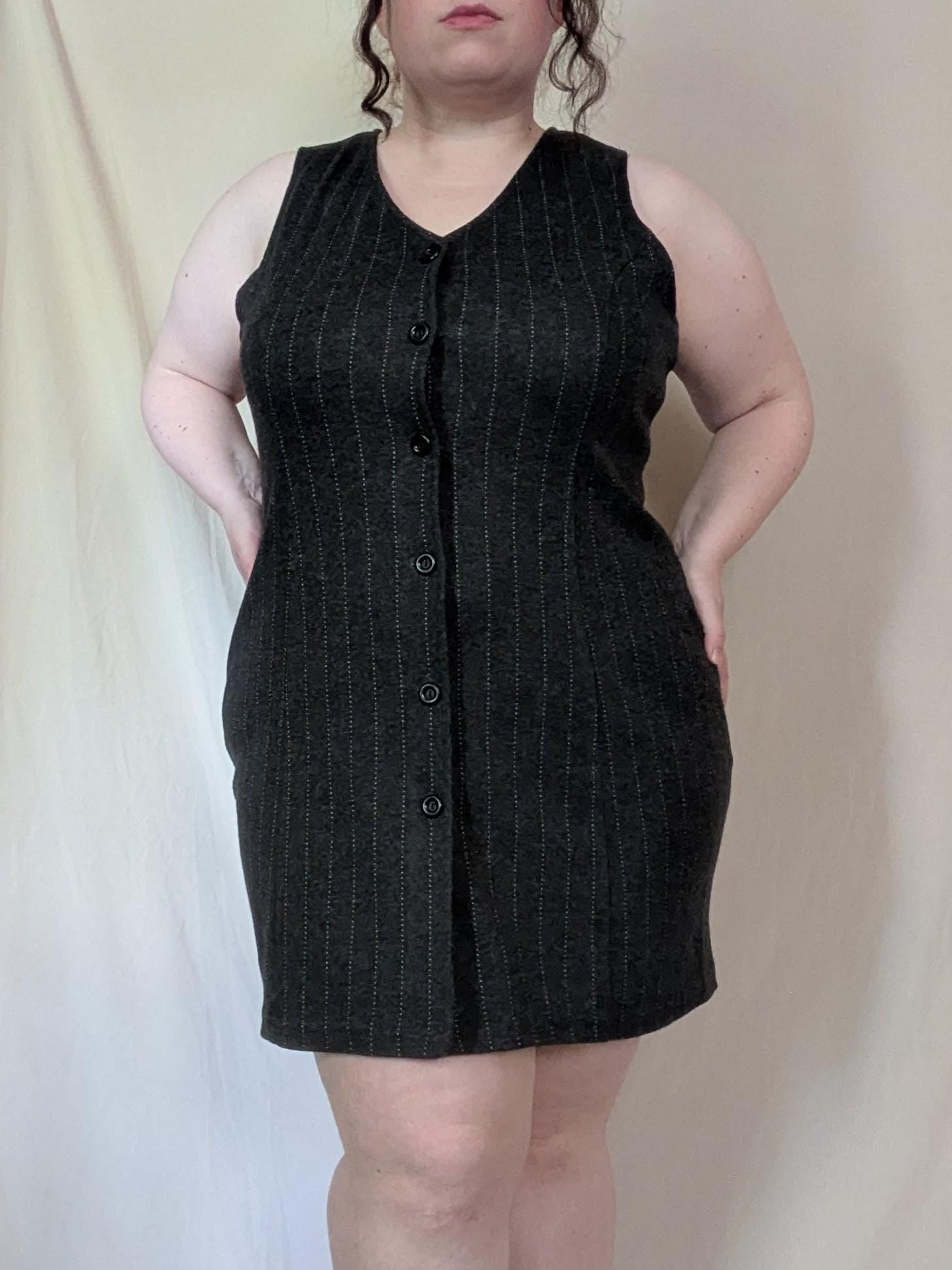Sleeveless Button Shirt Dress And Plus Size Women Plus Size