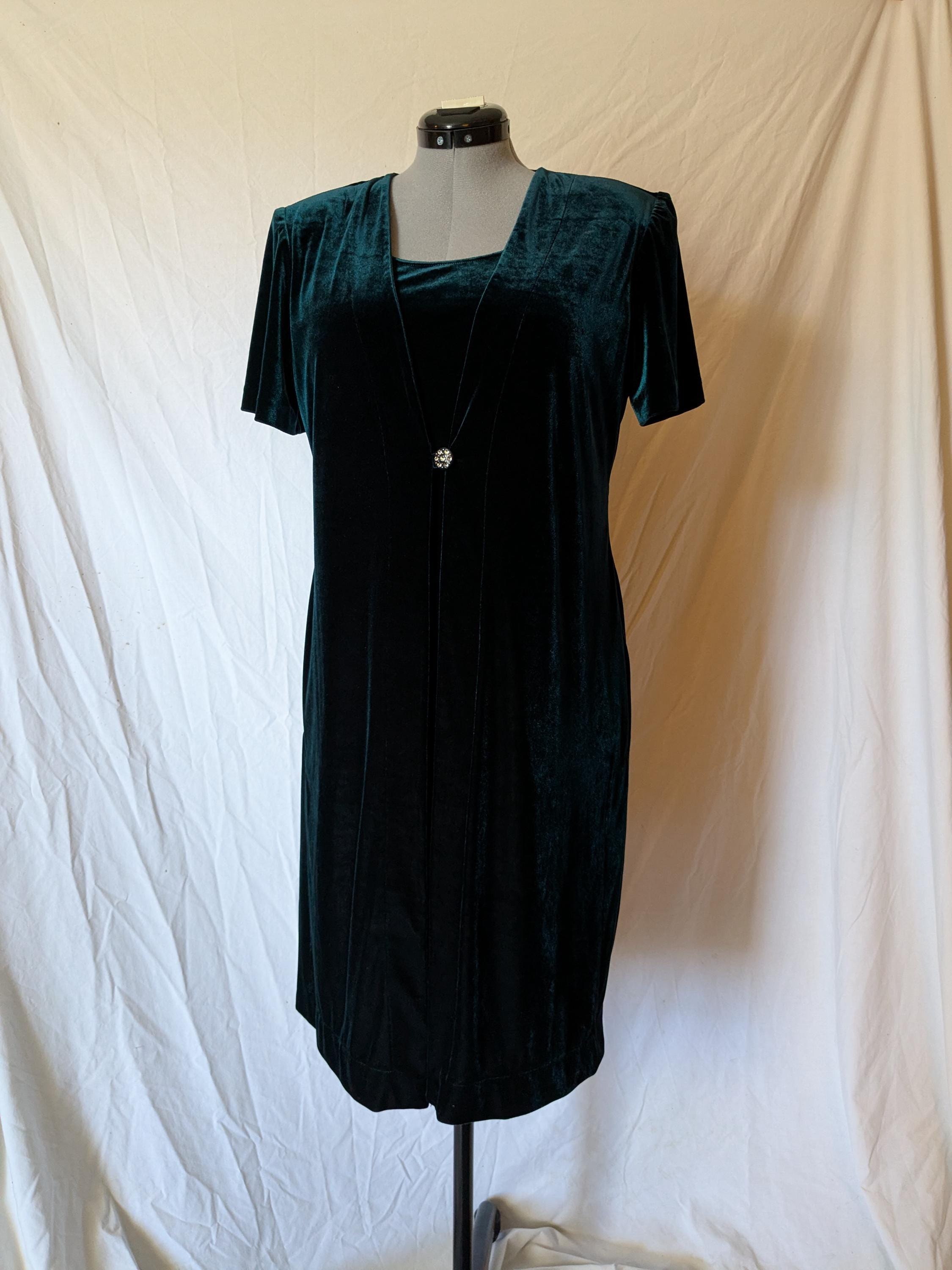 Green Velvet Dress Women Short - Etsy