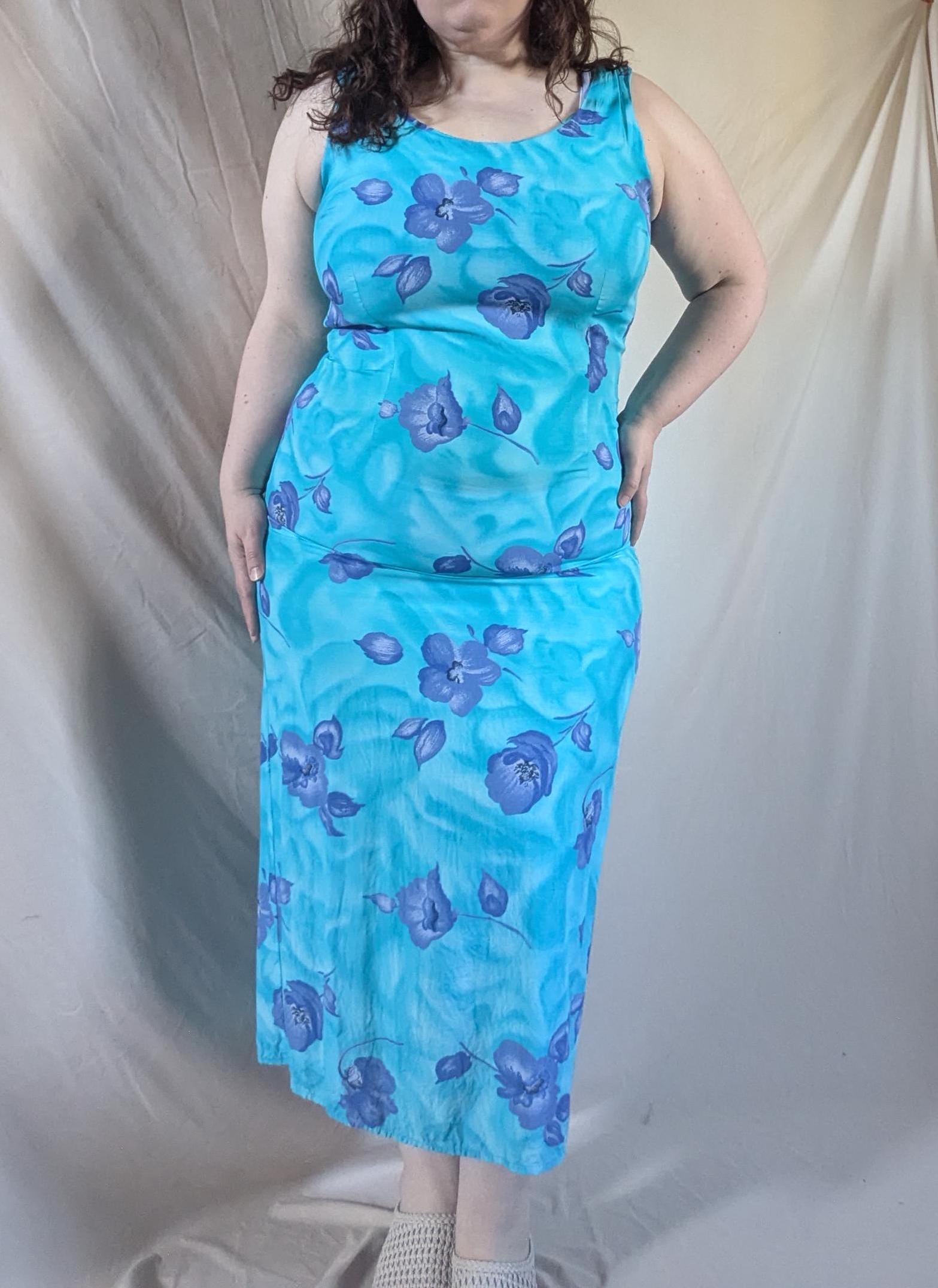 sachin and babi light blue dress Flycurvy Plus Size Wedding Guest Light Blue Chiffon Floral Print Wrap Flare  Sleeve Maxi Dress- Flycurvy main image 0
