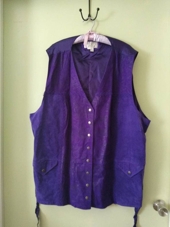 plus size purple vest