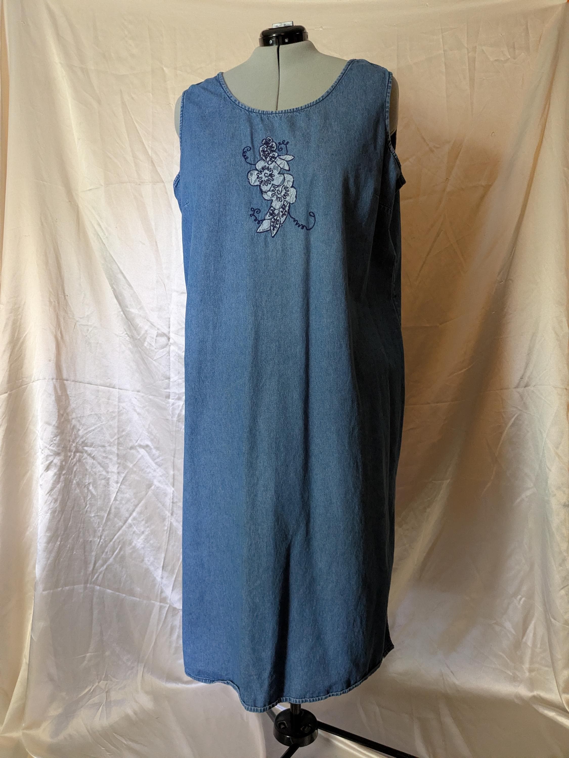 Denim Teacher Dress Vintage - Etsy