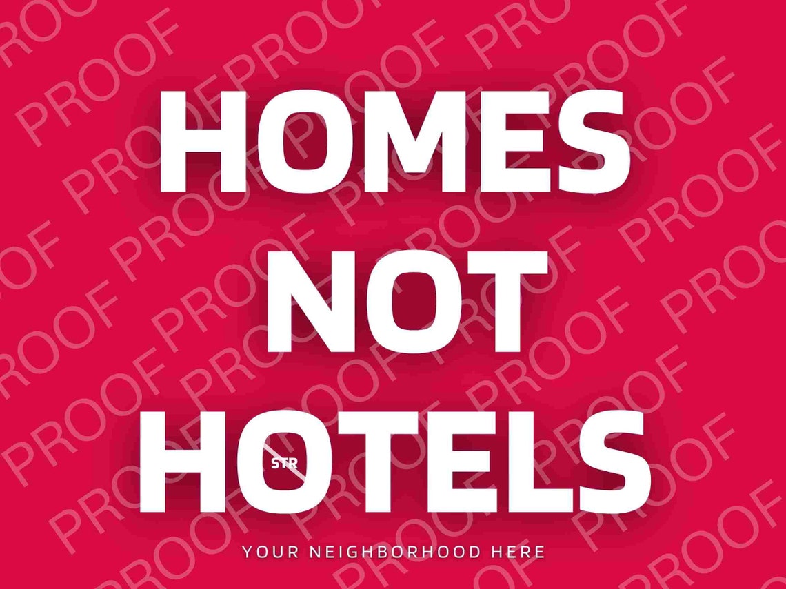 CUSTOM Homes Not Hotels Digital Artwork File Download for Etsy