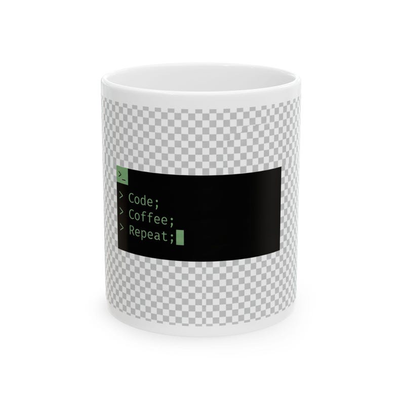 Kubek dla programisty | Powtórka z Code Coffee | Prezent dla programisty | Zabawny kubek dla programisty zdjęcie 1