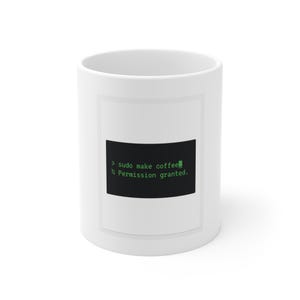 sudo make coffee Programmer Mug | Funny Developer Gift | IT Tech Coffee Cup | Coder Humor Mug 11oz