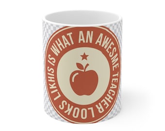 Kubek „Tak wygląda niesamowity nauczyciel” | Prezent dla nauczyciela | Zabawny kubek dla nauczyciela