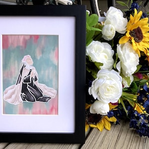 St. Therese of Lisieux Digital Print, Confirmation Gift, Saint Illustration, Wall Art, Catholic Artwork