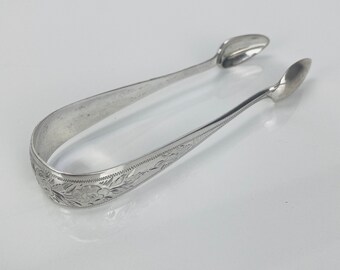 Silver Sugar Tongs, Van Kempen, The Netherlands, 1861.