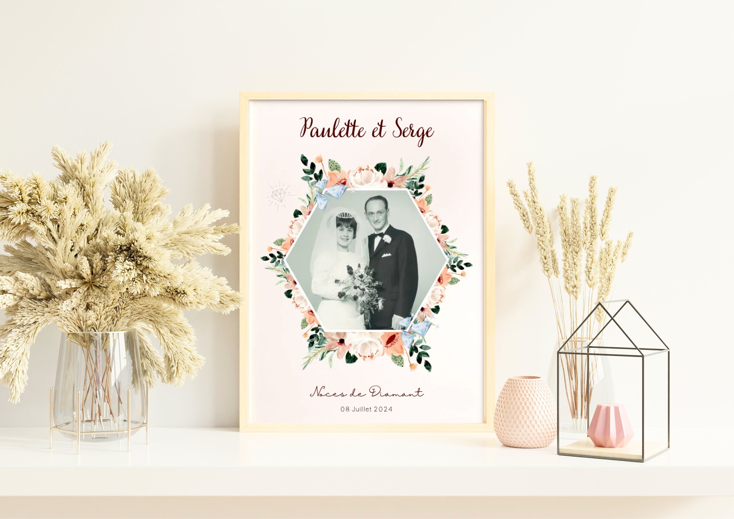 Nautical-Mart 60e Mariage Diamant Pour Maman Et Papa. Le Cadran Solaire En Métal Massif Est Un Excellent Cadeau Pour Vos Parents Pour Célébrer 60 Ans De Mariage (anniversaire De Diamant De Maman