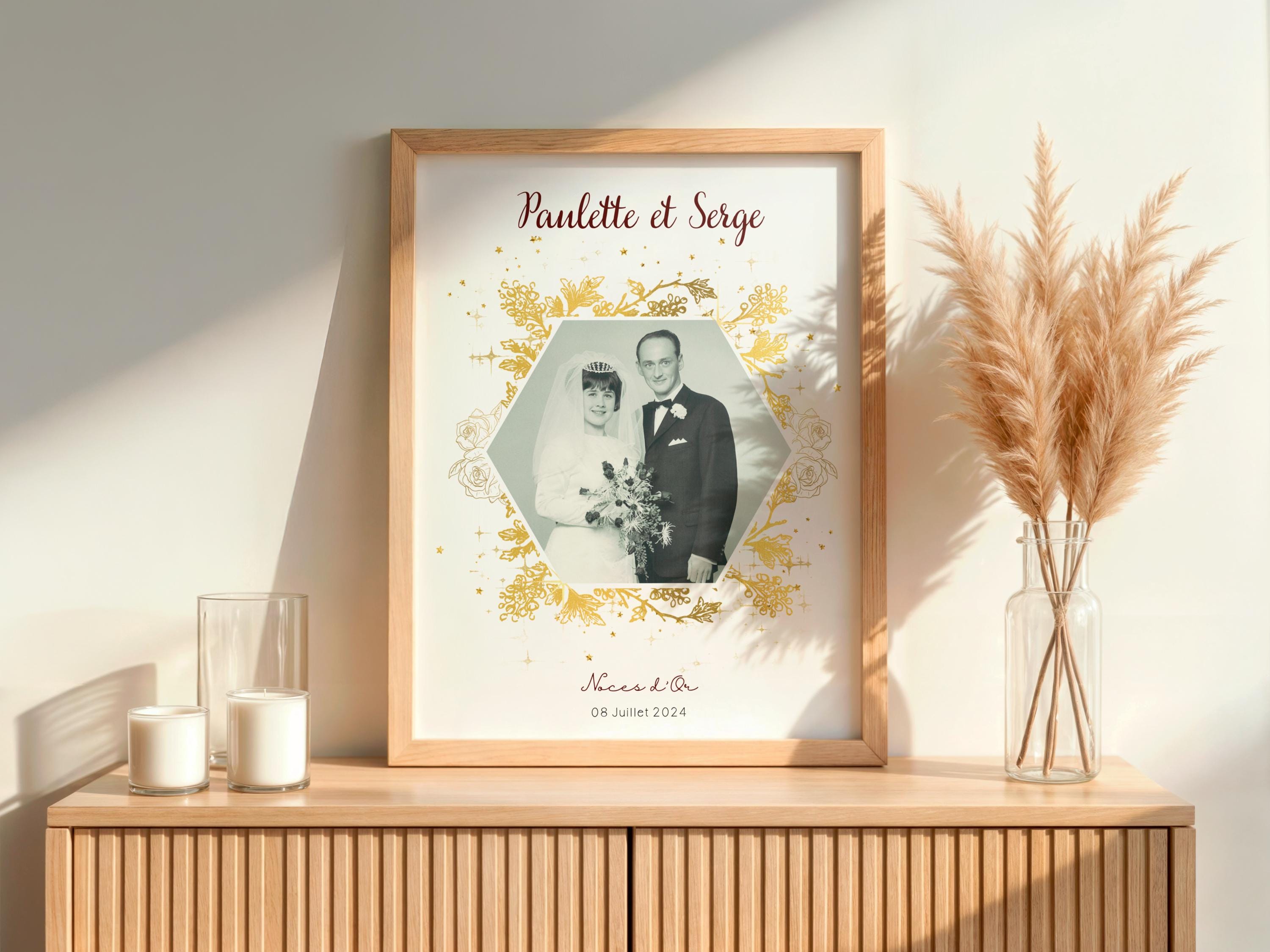 wedding anniversary gift - golden wedding - 50th wedding anniversary gift - personalized poster
