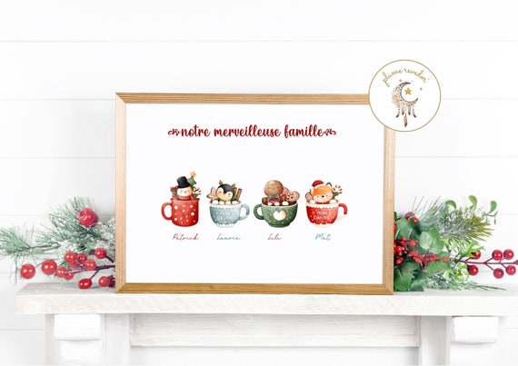 Affiche famille Noël