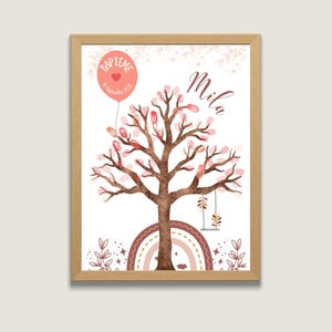 Affiche Personnalisée Arbre à Empreintes - Arc-en-ciel