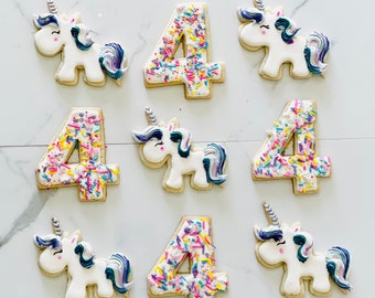 Unicorn Birthday Cookies