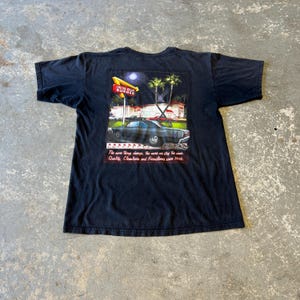 Vintage In-N-Out Burger Tee Medium Faded Black 90s Style