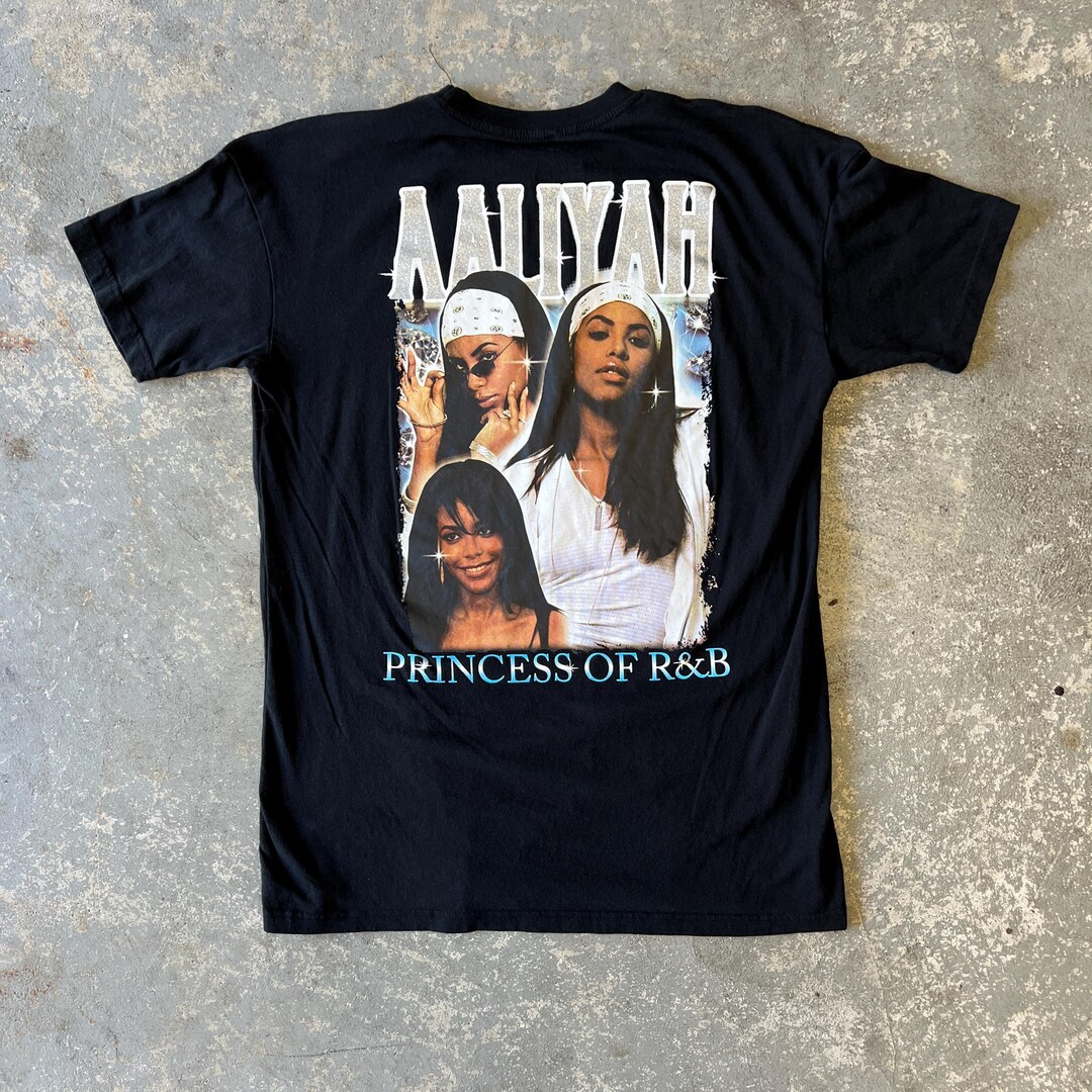 Vintage Aaliyah T Shirt | Large Black 100% Cotton R&B Music Tee - Etsy