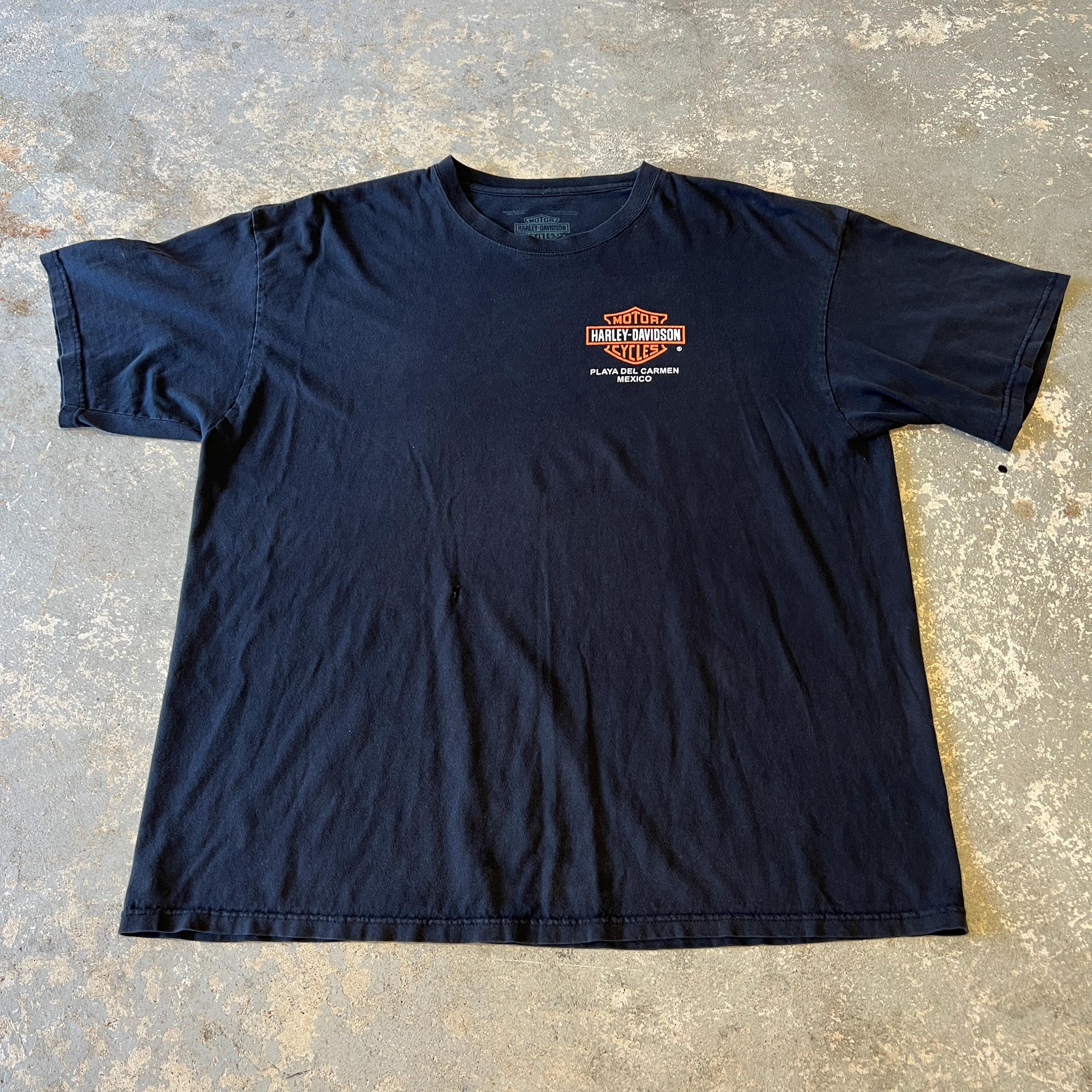 ヴィンテージ ハーレーダビッドソン Tシャツ XXL 色あせたブラック 