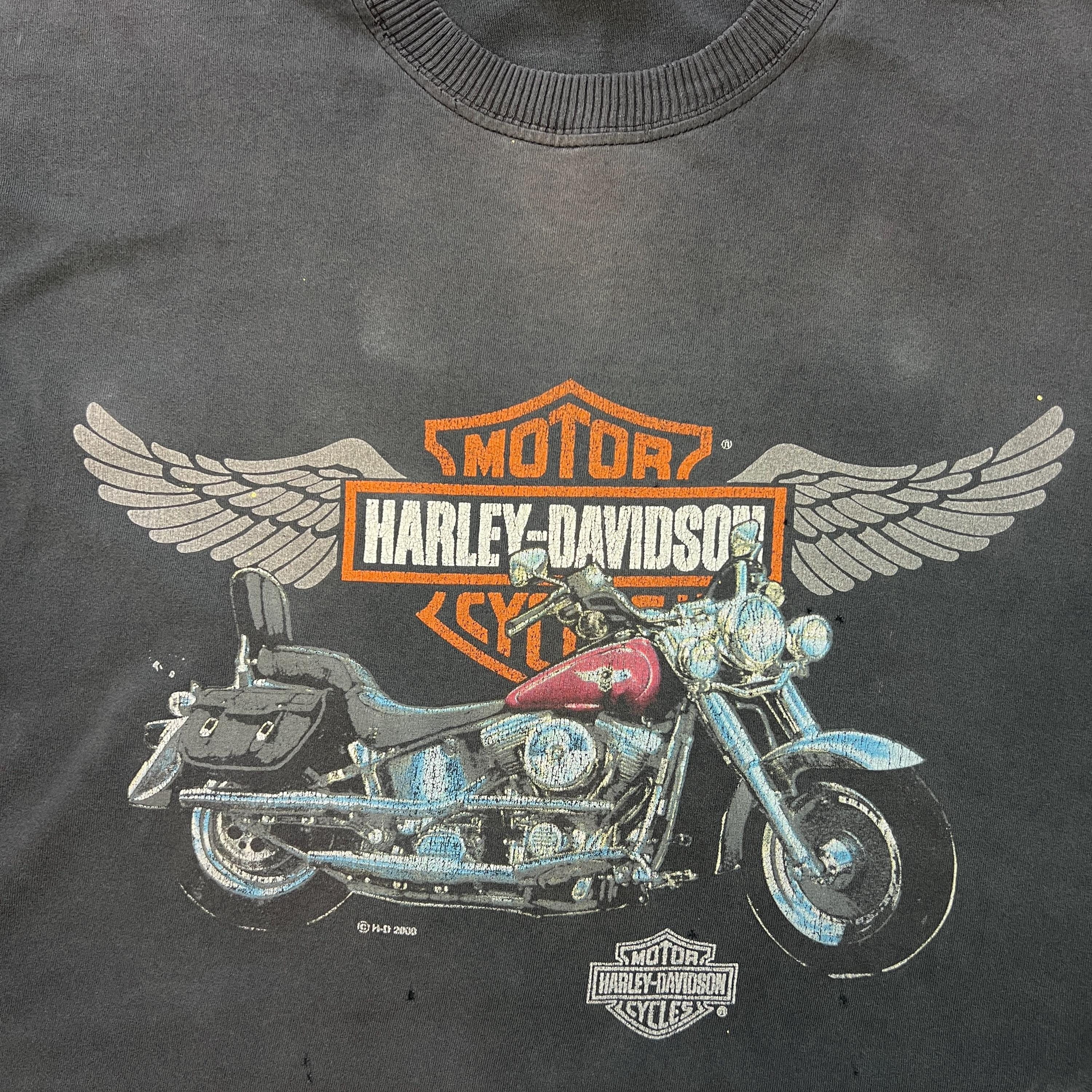 Vintage Harley Davidson T-shirt | Faded Black | XL-XXL - Etsy