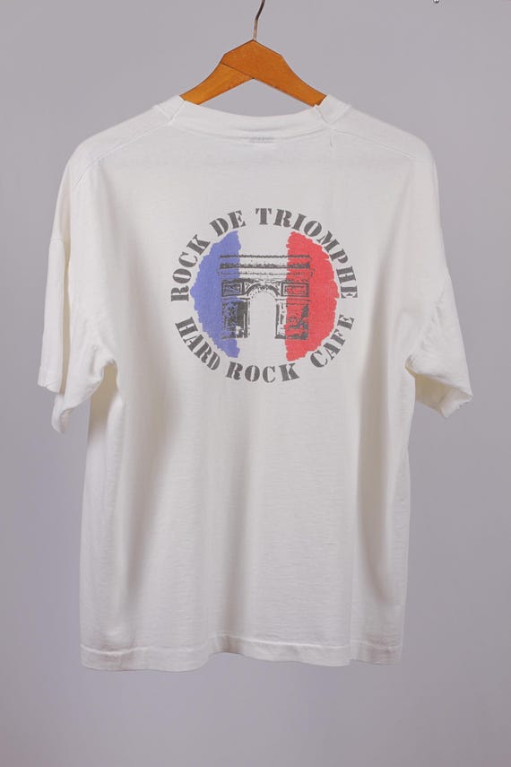 ヴィンテージ 90年代 ハードロックカフェ パリ Tシャツ XL ホワイト