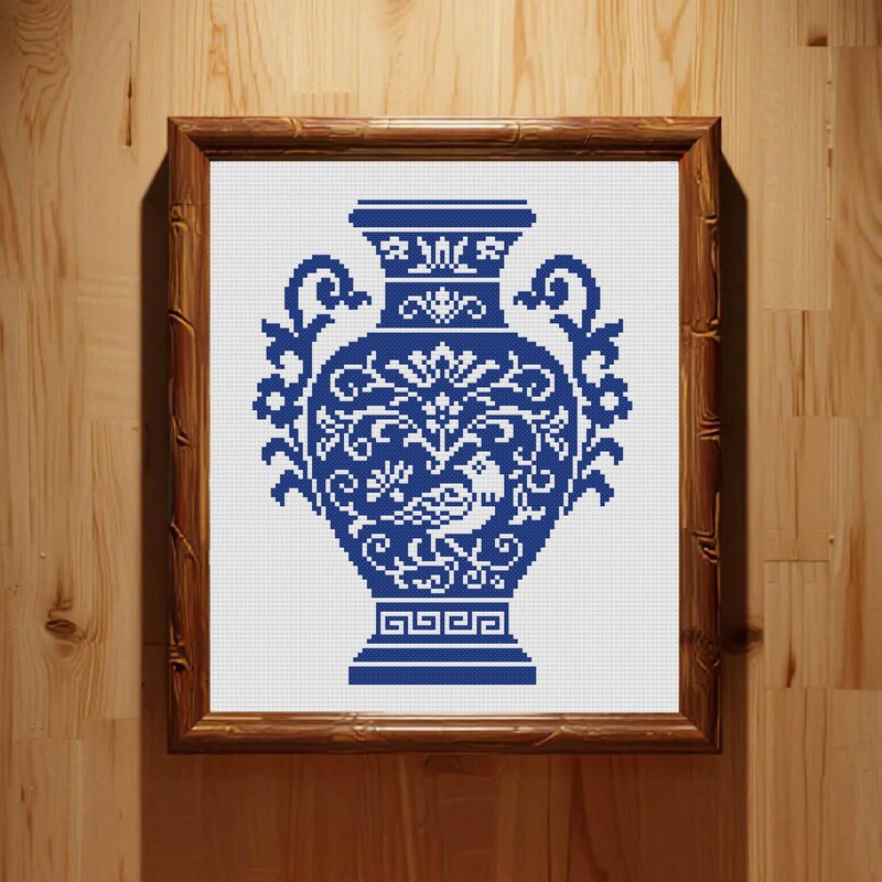 Blue and White Porcelain Vase - Etsy