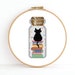 Cat and Books Cross Stitch Bottle Cross Stitch Pattern Cat Cross stitch Balck Cat Cross Stitch PDF Pattern Instant Download 