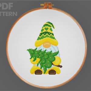 Christmas Gnomes Cross Stitch Pattern Christmas Cross Stitch PDF Pattern Instant Download