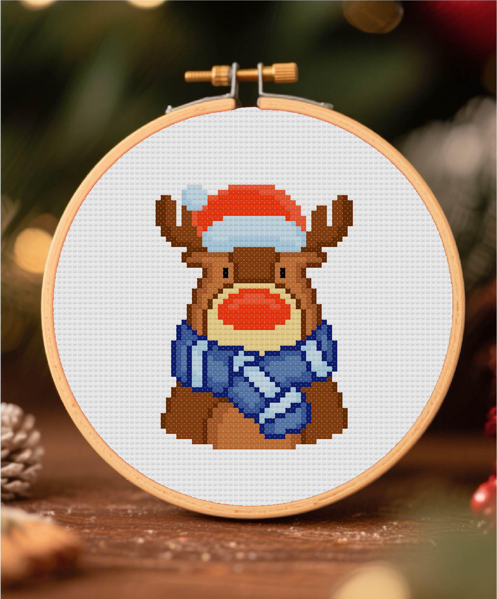 Reindeer Cross Stitch Pattern Christmas Cross Stitch PDF Pattern ...