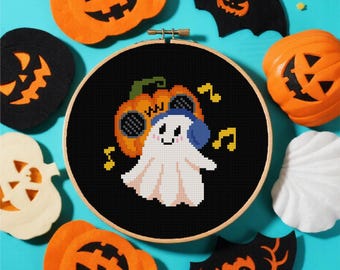 Halloween Cross Stitch pattern Trick Or Treat Cross Stitch Spooky Cross Stitch Cute Ghost Cross Stitch PDF Instant Download