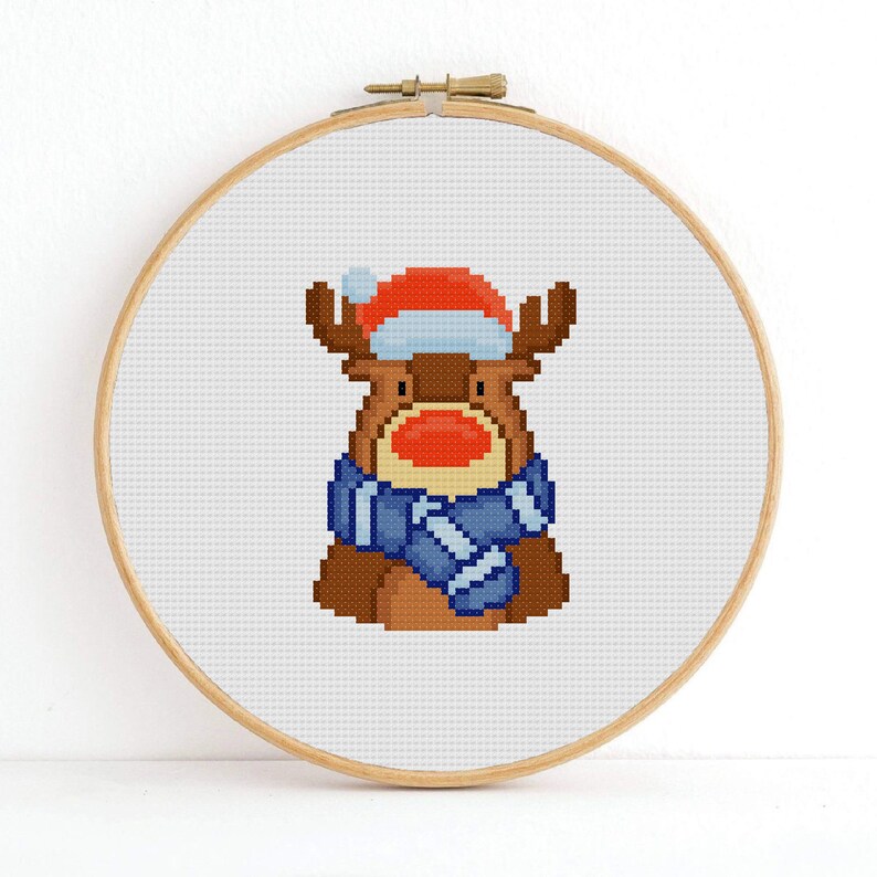 Reindeer Cross Stitch Pattern Christmas Cross Stitch PDF - Etsy