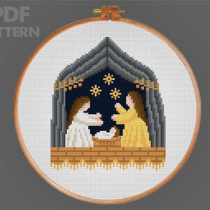 Nativity Cross Stitch Pattern Nativity Cross Stitch Pattern Christmas Cross Stitch PDF Instant Download