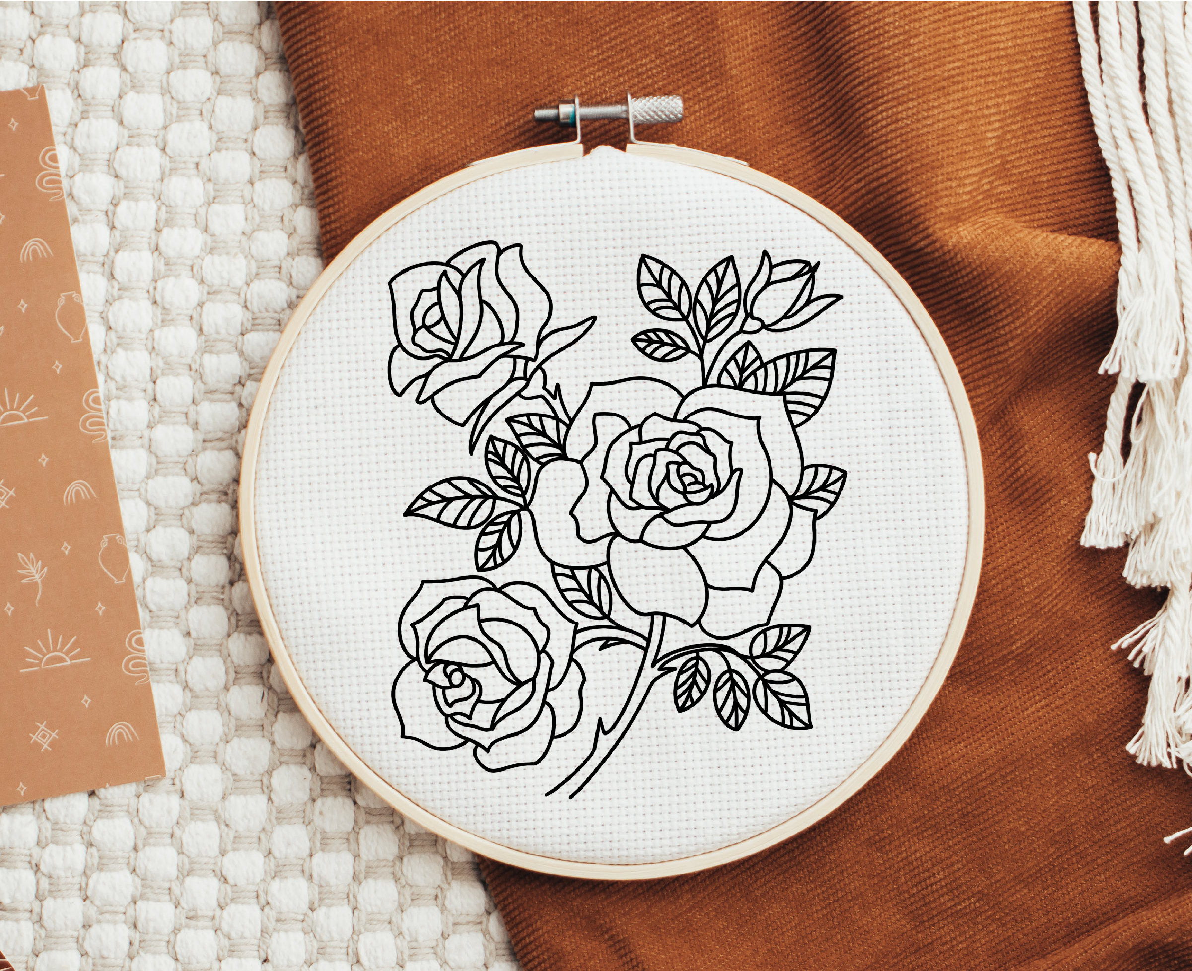 Leisure Arts Embroidery Kit 4 Blush Rose (French) - embroidery kit for  beginners - embroidery kit for adults - cross stitch kits - cross stitch  kits for beginners - embroidery patterns