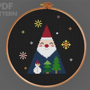 Christmas Cross Stitch Pattern Santa Claus Cross Stitch Christmas Tree Cross Stitch Christmas Art Pattern PDF Pattern Instant Download
