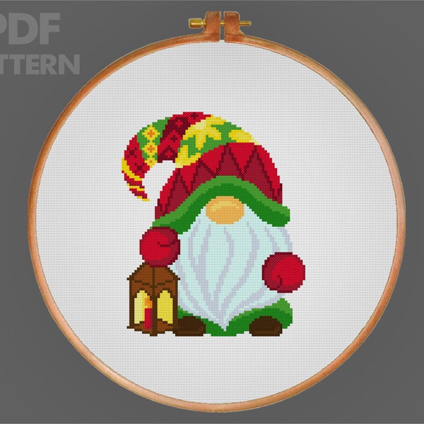 Christmas Gnomes Cross Stitch Pattern Christmas Cross Stitch PDF Pattern Instant Download