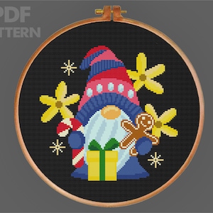 Christmas Gnomes Cross Stitch Pattern Christmas Cross Stitch PDF Pattern Instant Download