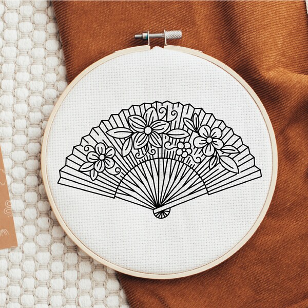 Hand Fan Embroidery Etsy