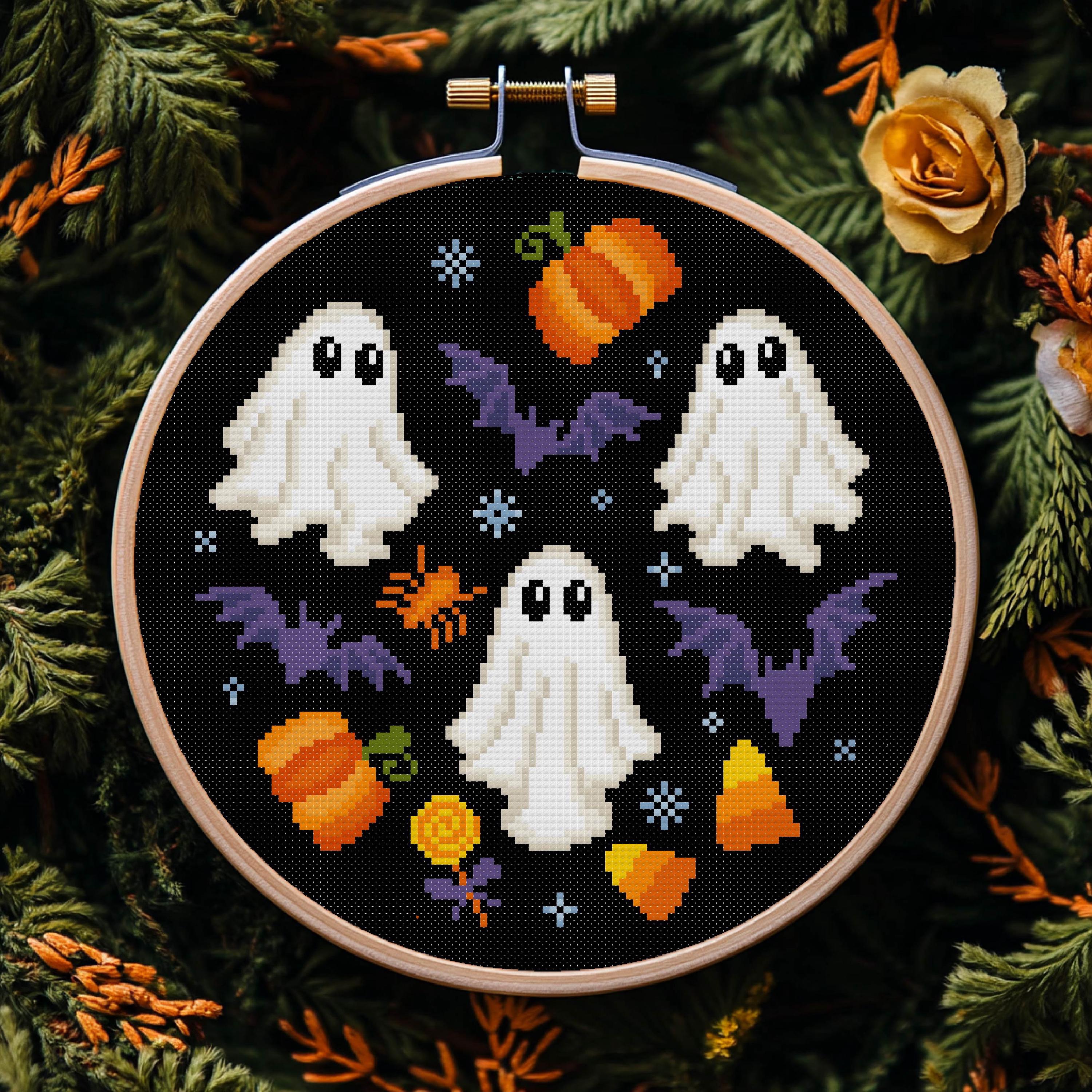 Spooky Cross Stitch Halloween Cross Stitch Pattern Trick or Treat Cross ...