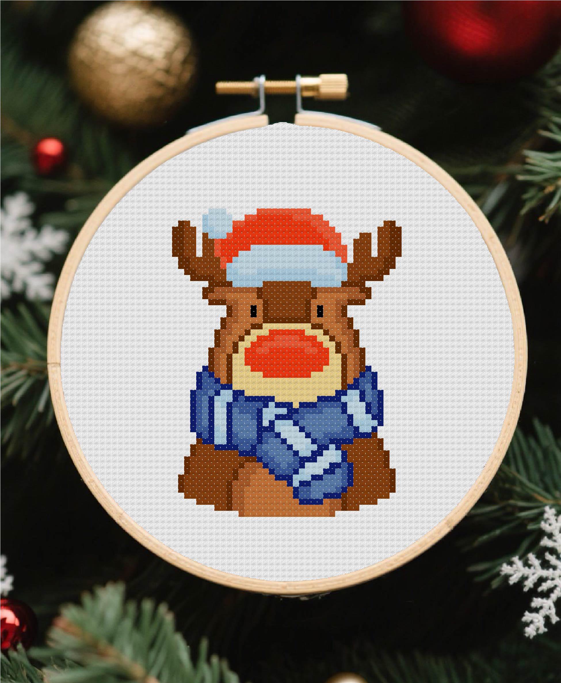 Reindeer Cross Stitch Pattern Christmas Cross Stitch PDF Pattern ...