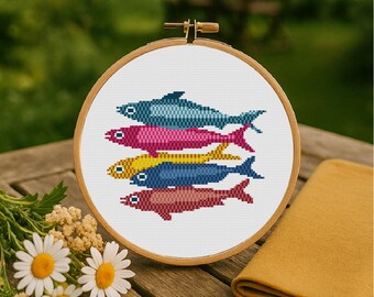 Fish Cross Stitch Pattern Fish Art Cross Stitch PDF Pattern Instant Download