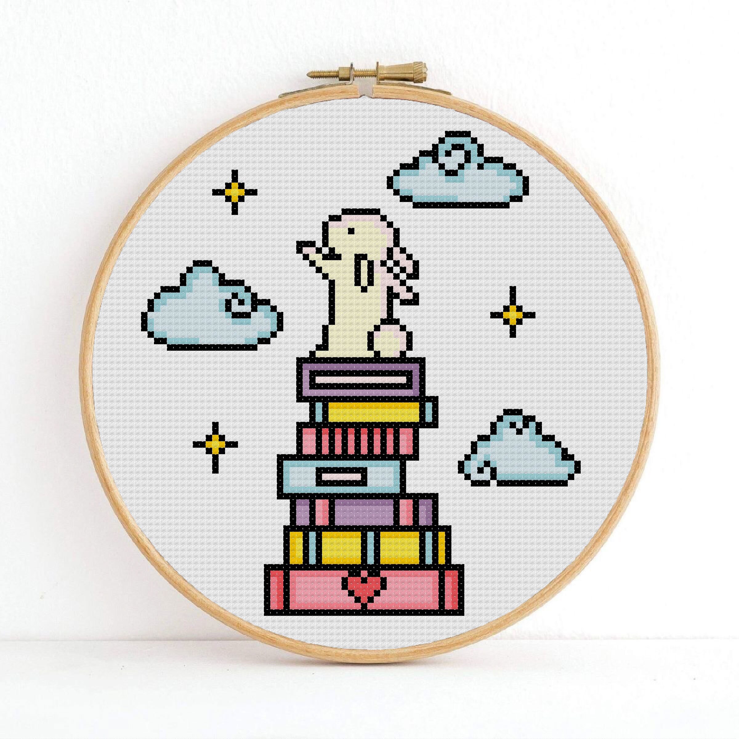 Cute Bunny Cross Stitch Pattern Rabbit X Stitch PDF Pattern Instant ...