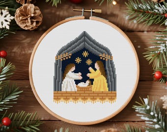 Nativity Cross Stitch Pattern Nativity Cross Stitch Pattern Christmas Cross Stitch PDF Instant Download