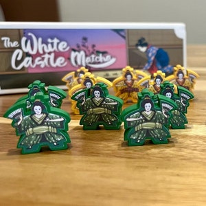The WHITE CASTLE ***MATCHA Expansion***Meeple stickers/decals upgrade kit - matte vinyl Meeple Unofficial Product