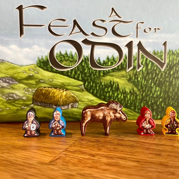 A FEAST FOR ODIN -  Meeple stickers/decals upgrade kit - matte vinyl stickers - Unofficial Product