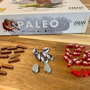 PALEO & New Beginnings Expansion -  Meeple Sticker Upgrade Kit - matte vinyl stickers - Unofficial Product