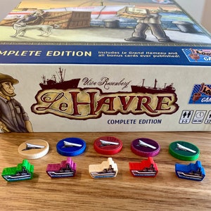 LE HAVRE -  Meeple Sticker/Decal Upgrade kit - Matte Vinyl Stickers - Unofficial Product