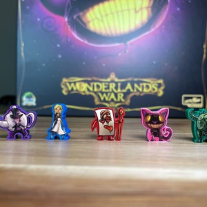 WONDERLAND&#39;S WAR deluxe Meeple stickers/decals upgrade kit - matte vinyl Meeple Unofficial Product