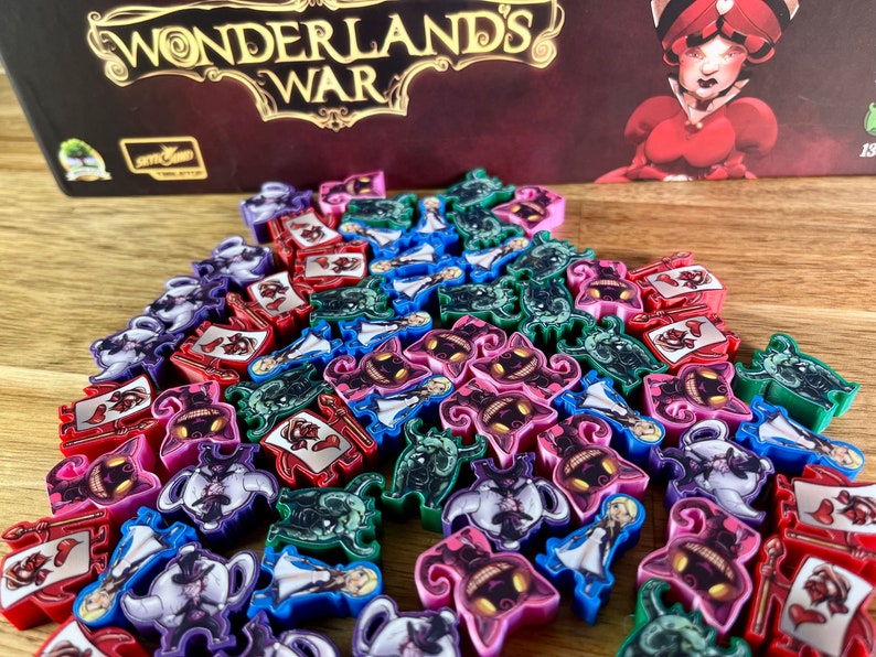 WONDERLAND'S WAR 3D Deluxe Meeples & stickers/decals upgrade kit vinyl Meeple Unofficial Product image 7