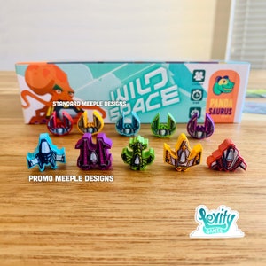 WILD SPACE - Matte Vinyl Meeple Sticker/Decal Upgrade Kit