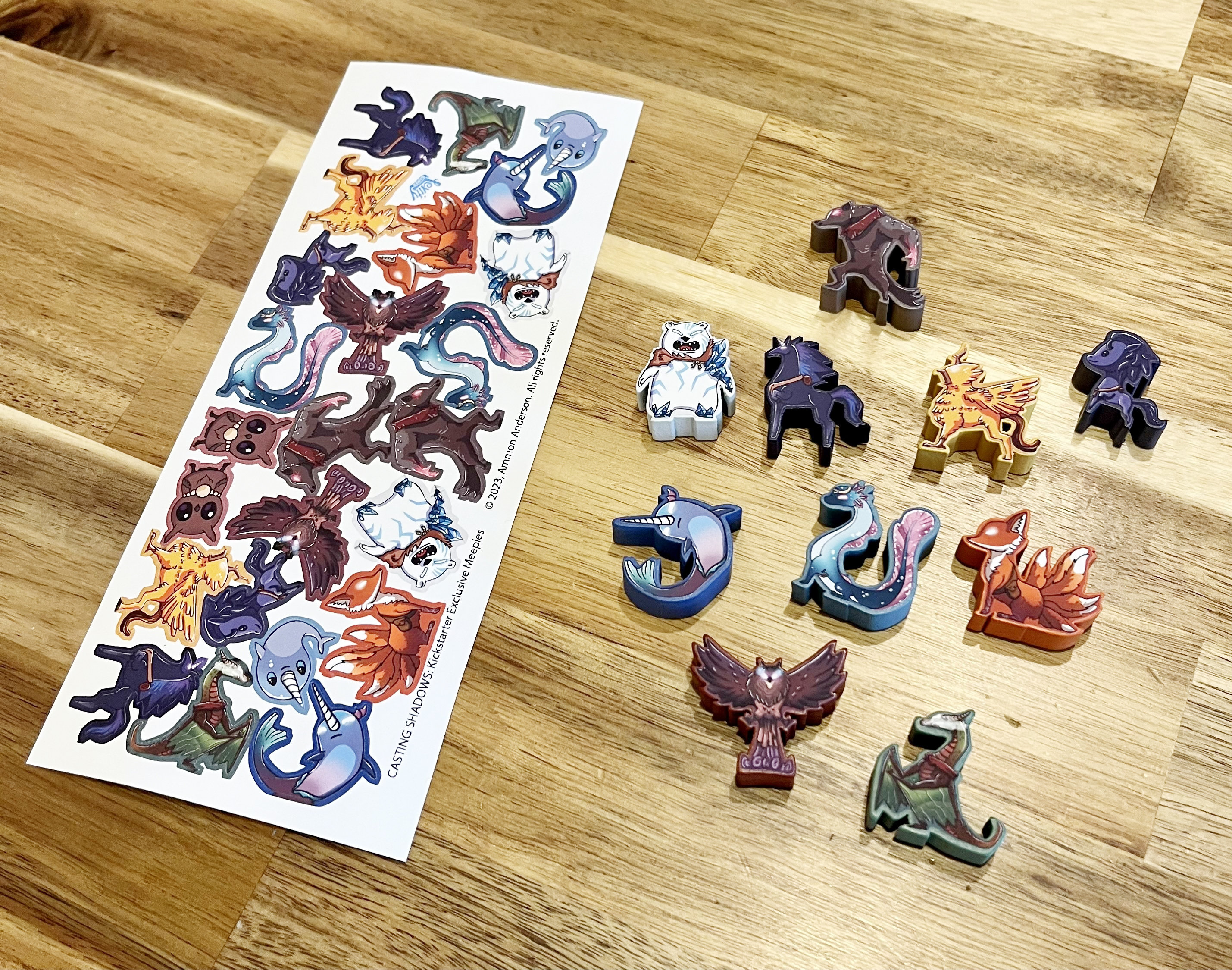 Casting Shadows Meeple Stickers/decals Upgrade Kit Retail Edition