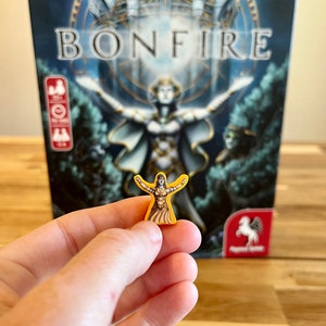 BONFIRE + 5th Player-uitbreiding: matte vinylsticker/sticker Meeple-upgradekit - niet-officieel product